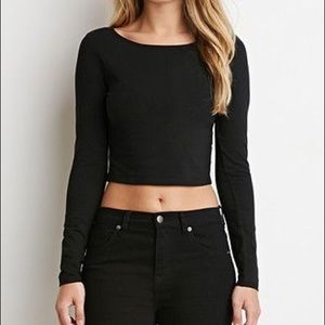 Long Sleeved Cropped Tee